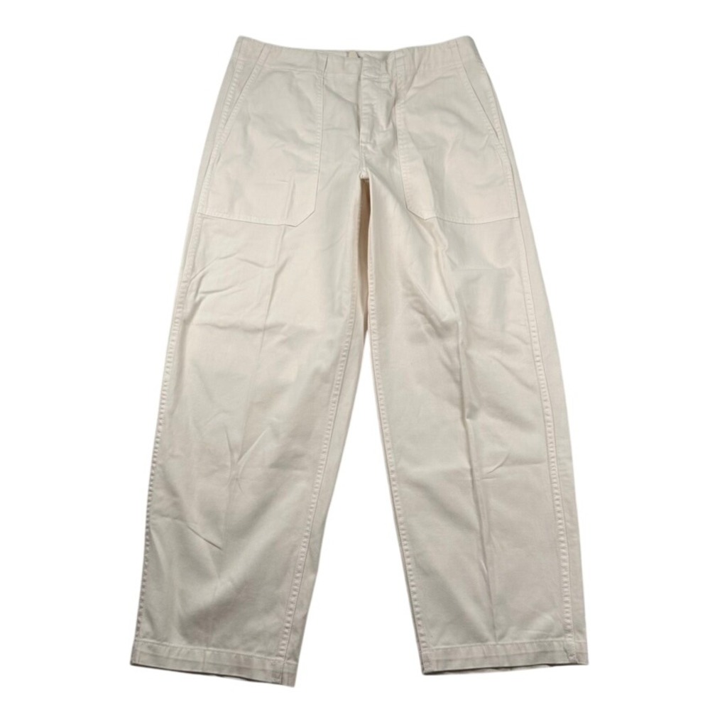 Madewell Pants Women 29 Cream Wide Leg Utility Baker High Rise Work Trousers